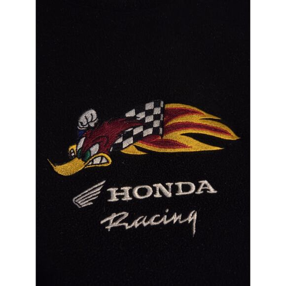 Vtg Honda Racing Woody Sweatshirt Medium Elements Fleece Embroidered 90s Y2k - Picture 8 of 8